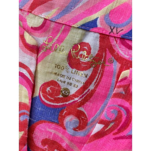 Lilly Pulitzer Linen Reef Retreat Tunic Top XS - Picture 10 of 11